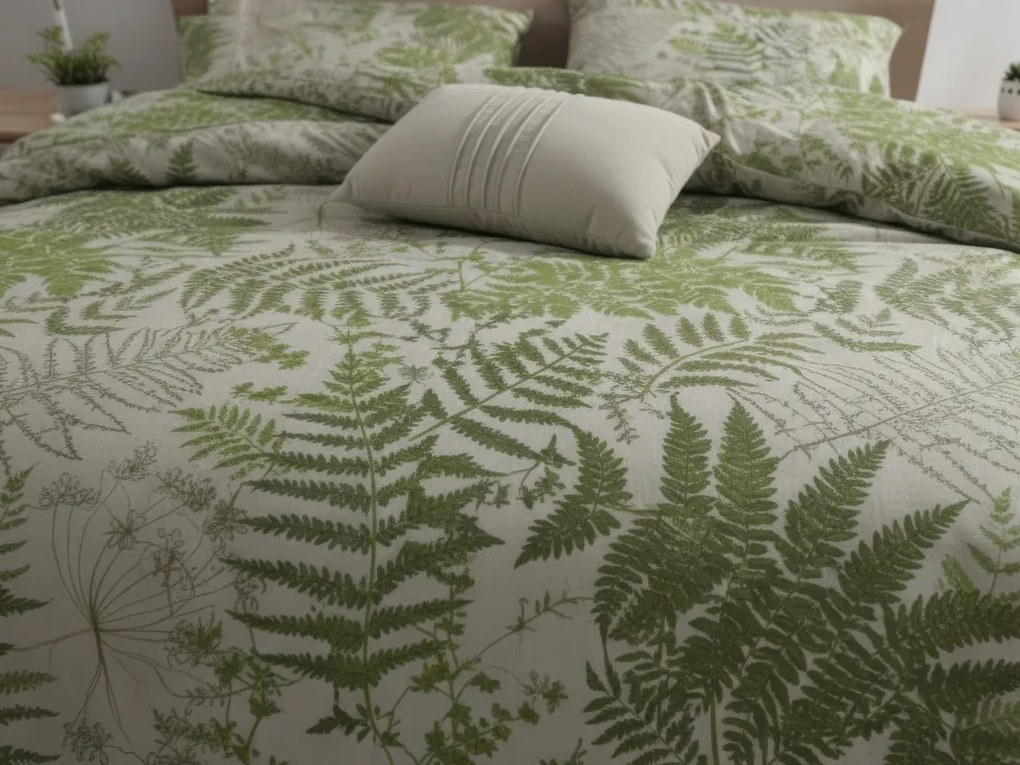 PrzytulneMieszkanie.pl PrzytulneMieszkanie.pl Pościel z bawełny renforcé SERAVINE zielona Rozmiar pościeli: 70 x 90 cm | 140 x 200 cm