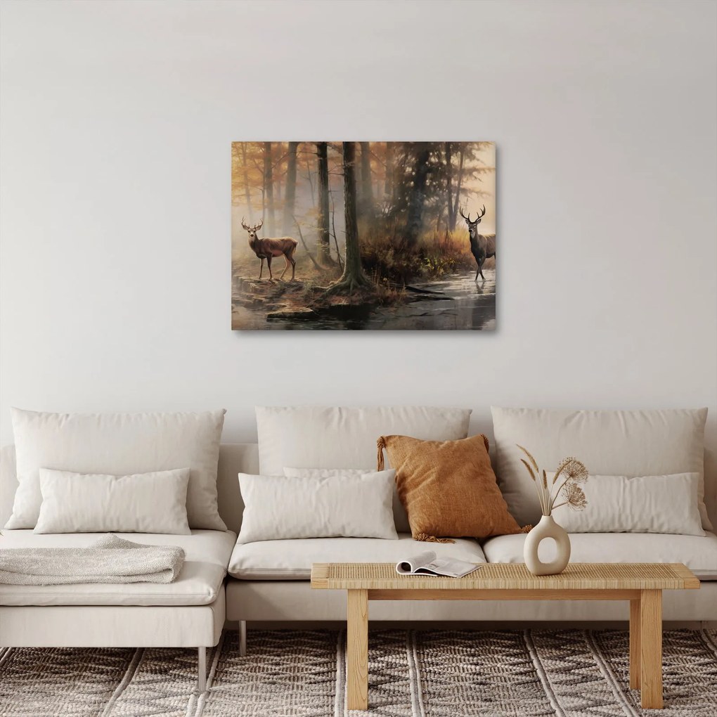 Obraz - Obraz dzikiej przyrody w stylu vintage (70x50 cm)