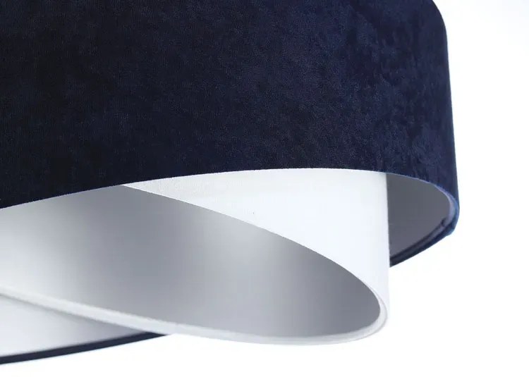 Granatowo-srebrna lampa wisząca nad stół - 3X EX995 W5-S09