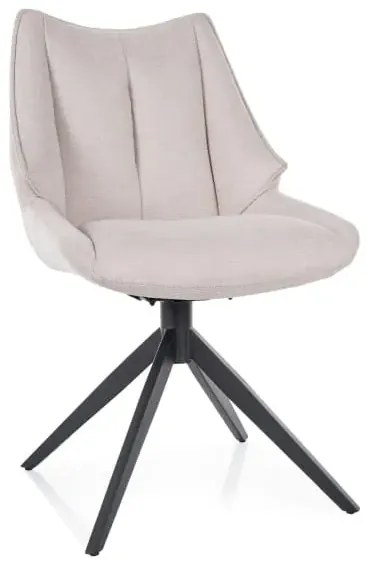 Krzesło tapicerowane CODA BREGO jasny beż obrotowe SIGNAL