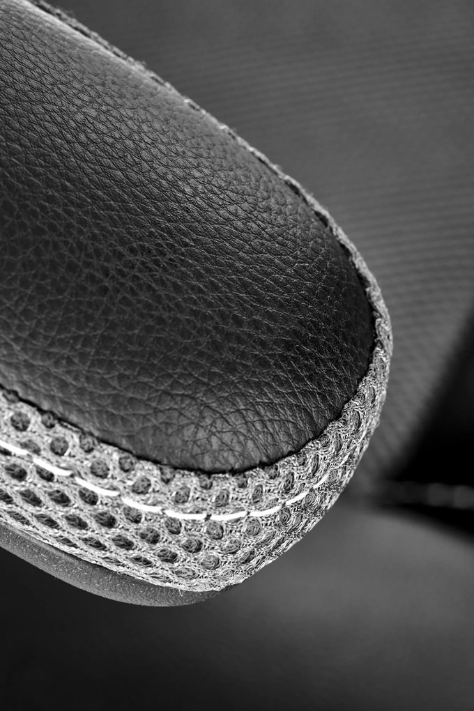 BARKLEY fotel gabinetowy czarno-popielaty, gamingowy,TILT,obrotowy,membrana