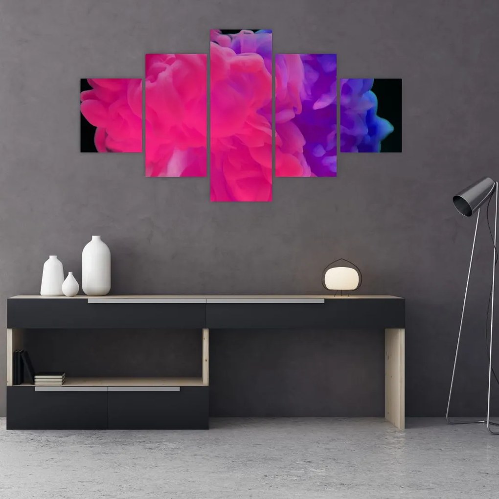 Obraz kolorowego dymu (125x70 cm)