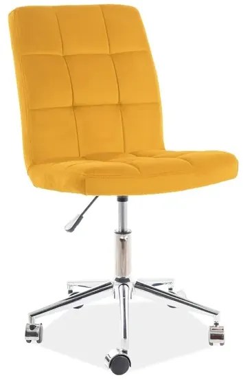 FOTEL OBROTOWY Q-020 VELVET CURRY BLUVEL 68 SIGNAL