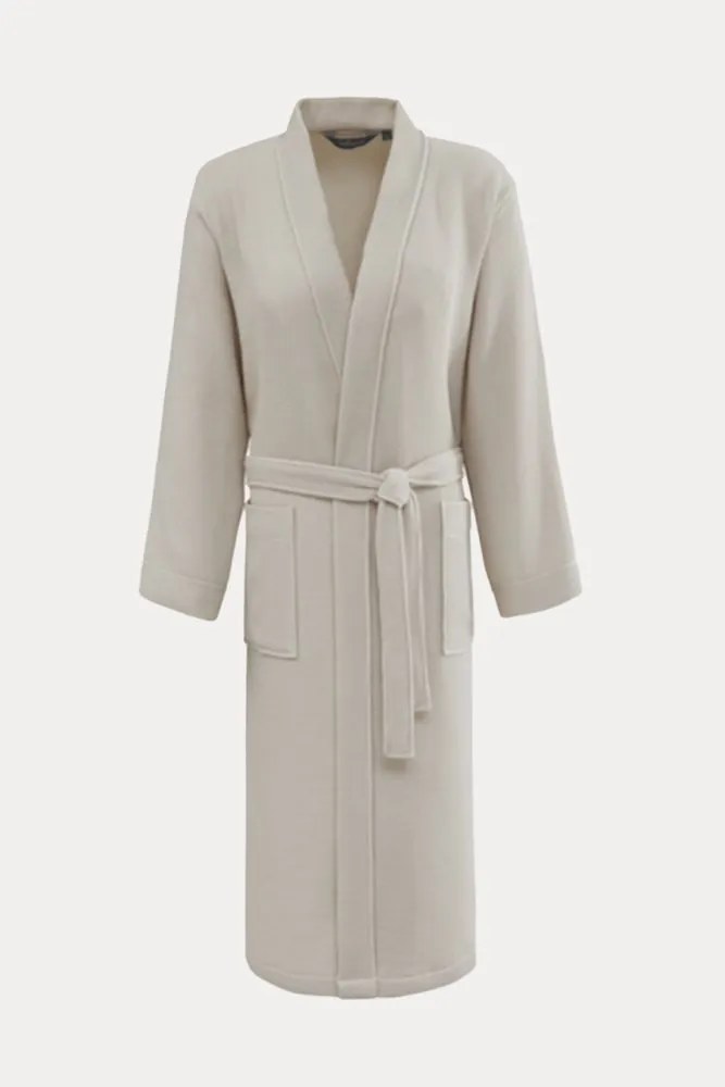 Unisex szlafrok waflowy PIQUE M Jasnobeżowy