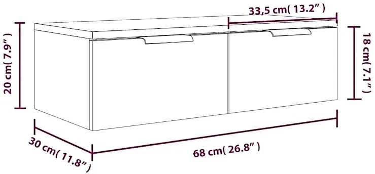 Zestaw dwóch szafek szarość betonu - Altario