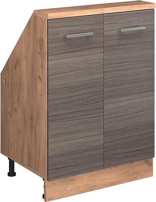 Szafka kuchenna na dach skośny szlachetna szarość 60x46x81.6 r-line