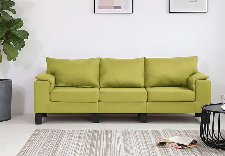 Trzyosobowa ekskluzywna zielona sofa - Ezof 3Q