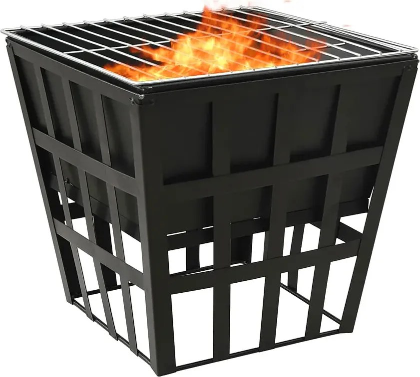Kwadratowe palenisko ogrodowe z grillem M8-F99