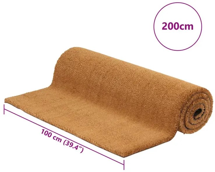 Naturalna wycieraczka z włókien kokosowych 100x200 cm - Pakos 5X