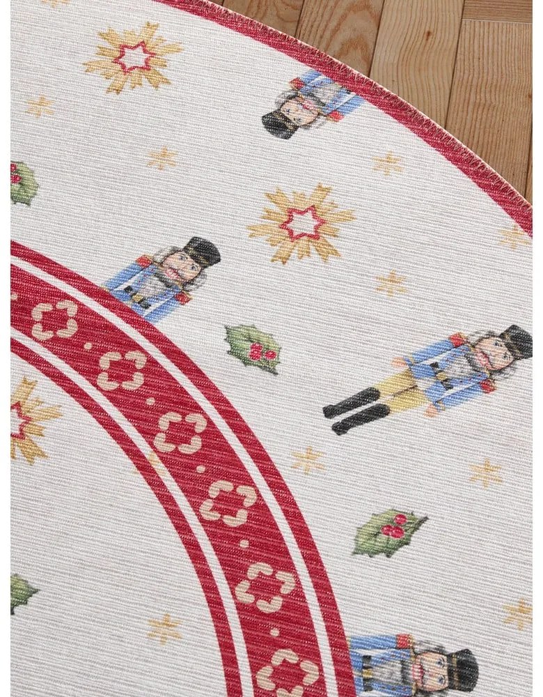 Czerwony okrągły dywan ze świątecznym motywem ø 160 cm Toy's Delight Nutcracker – Villeroy&amp;Boch