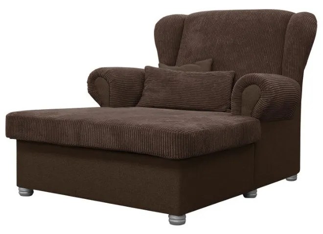 Ciemnobrązowy sztruksowy fotel Lord – Ropez