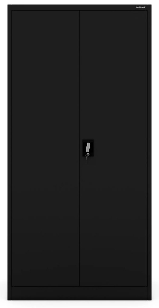 Szafa metalowa wielofunkcyjna: All Black DAWID, 900 x 1850 x 450 mm, czarna