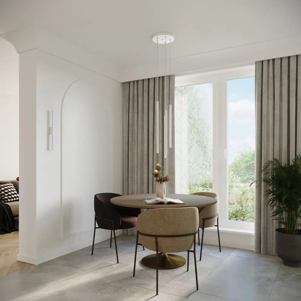 Biała metalowa lampa wisząca ø 25 cm Fideus – Sollux