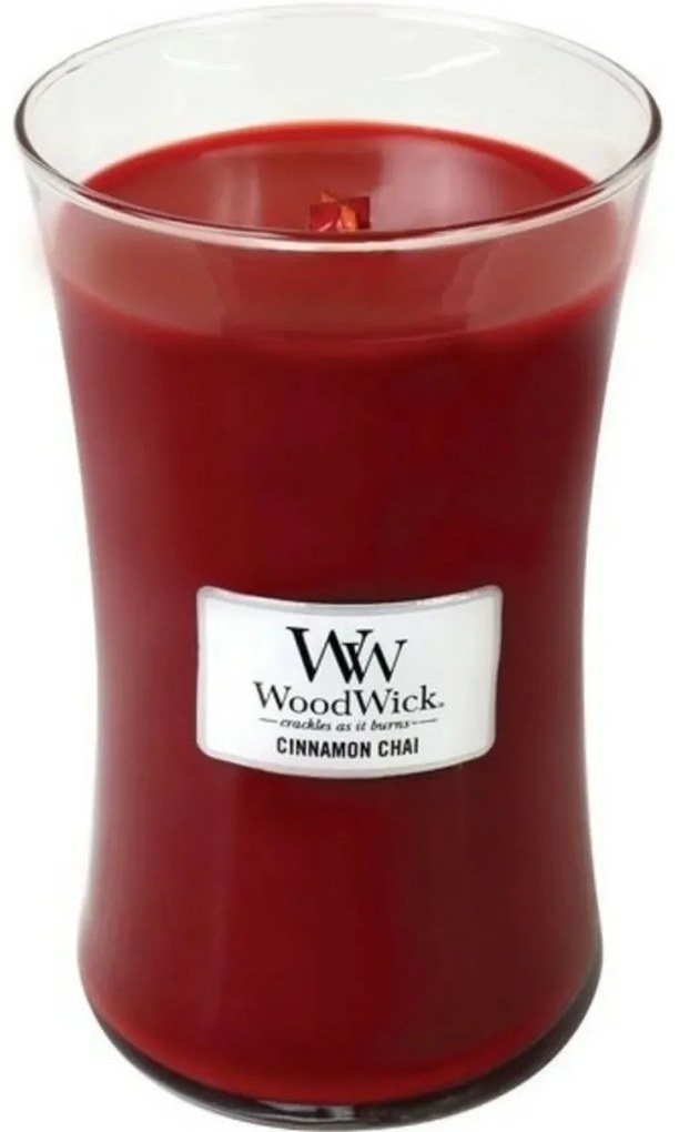 WoodWick Świeca zapachowa w dużym słoiku Cinnamon Chai, 609 g