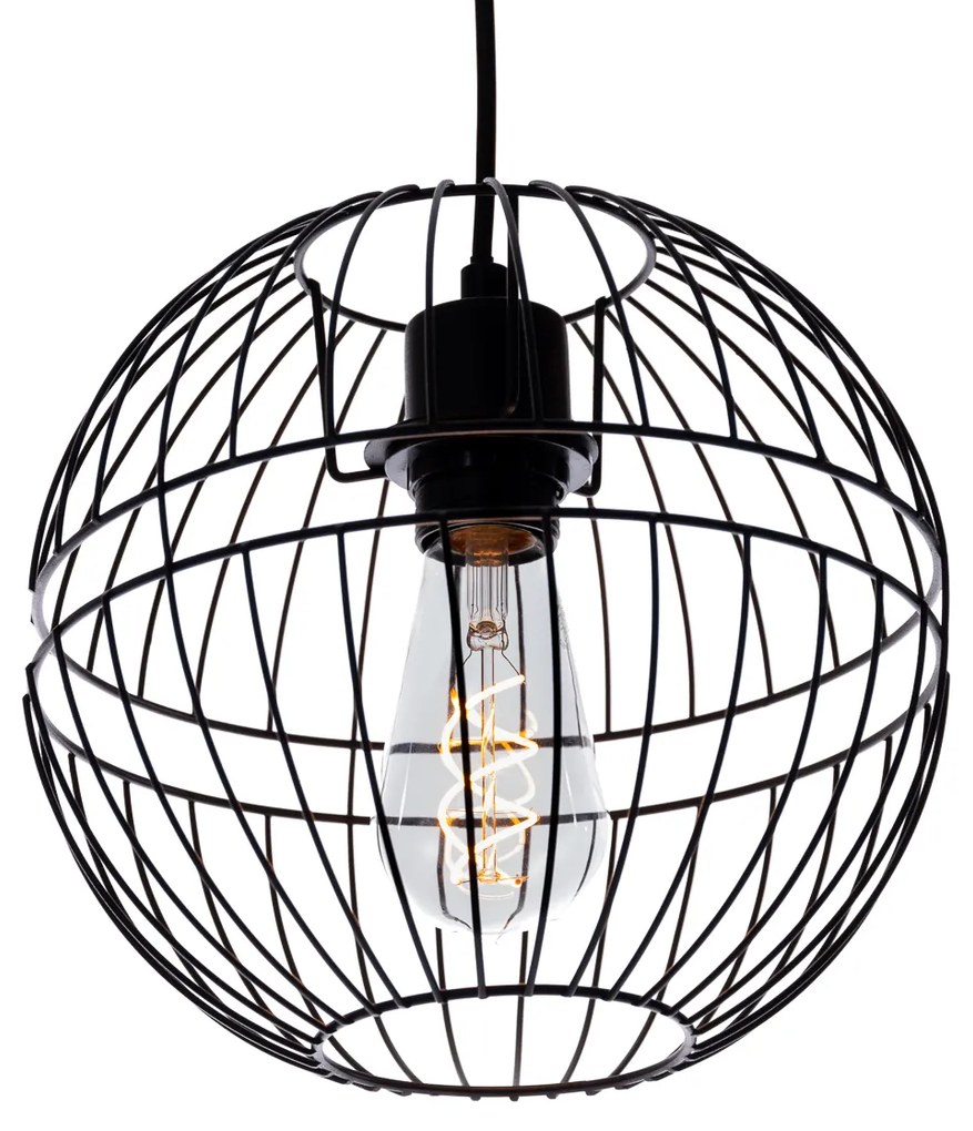 Nowoczesna lampa wisząca czarna 3-światłowa - Sphaera Nowoczesny Oswietlenie wewnetrzne