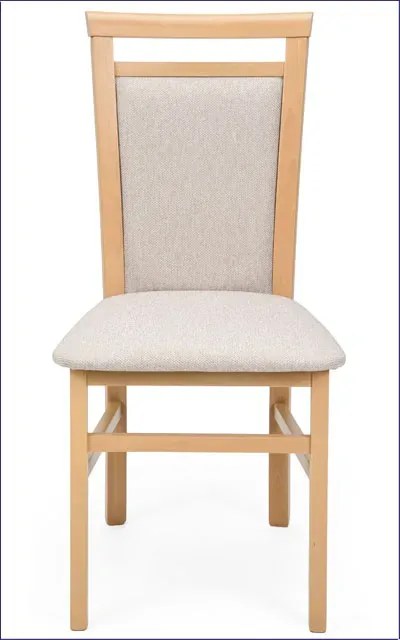 Drewniane krzesło w stylu klasycznym dąb artisan + beżowy H2-R85