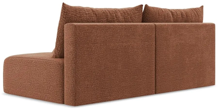 Ceglasta rozkładana/ze schowkiem sofa 216 cm Kalena – Makamii