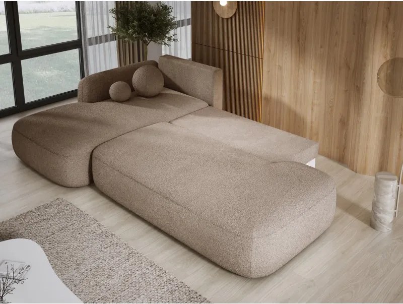 Narożnik BABU z funkcją spania układ L Lewy Tkanina NOWORNEVER 37