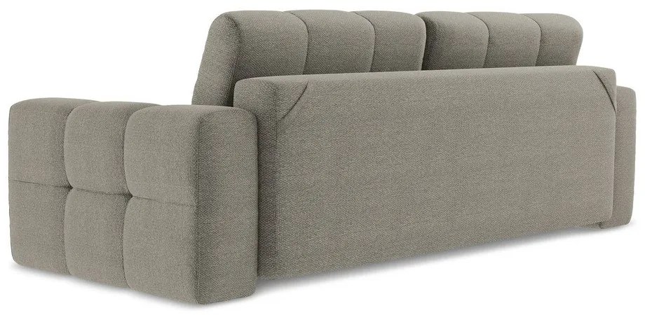 Ciemnoszara rozkładana sofa z materiału bouclé 255 cm Milu – Makamii