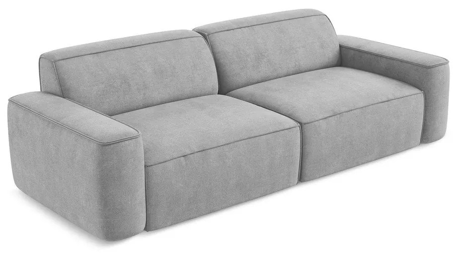 Jasnoszara sofa z tkaniny szenilowej 244 cm Omao – Makamii