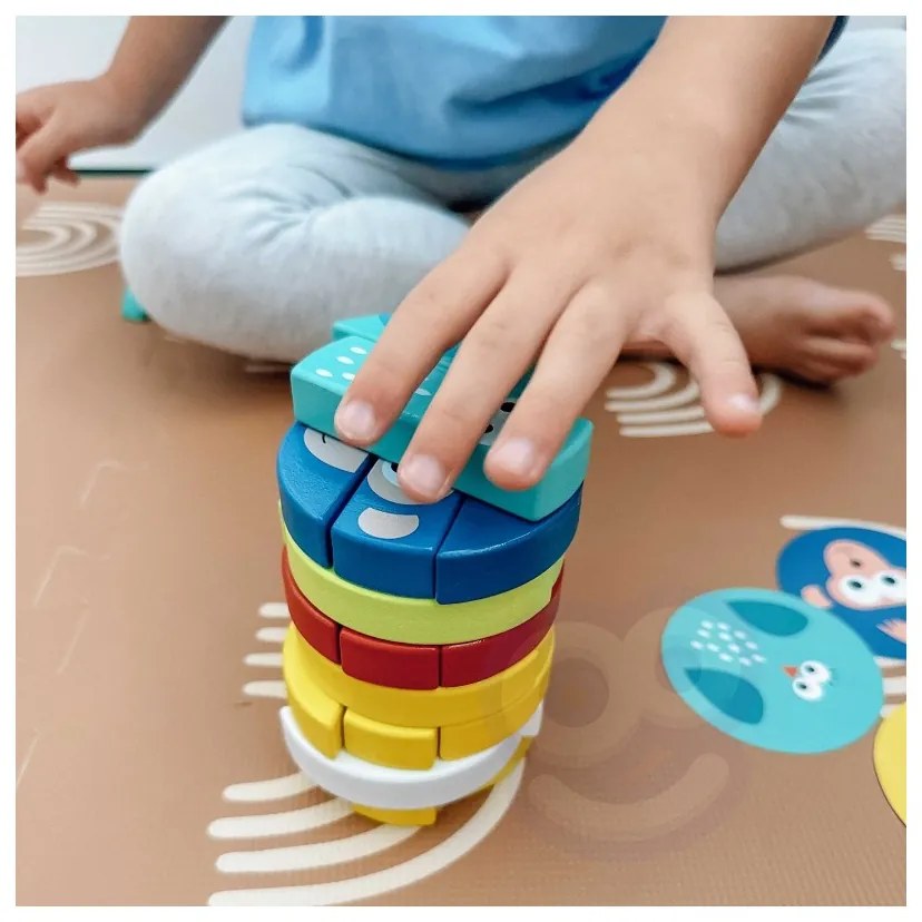 Tooky toy gra zręcznościowa klocki zwierzęta certyfikat fsc