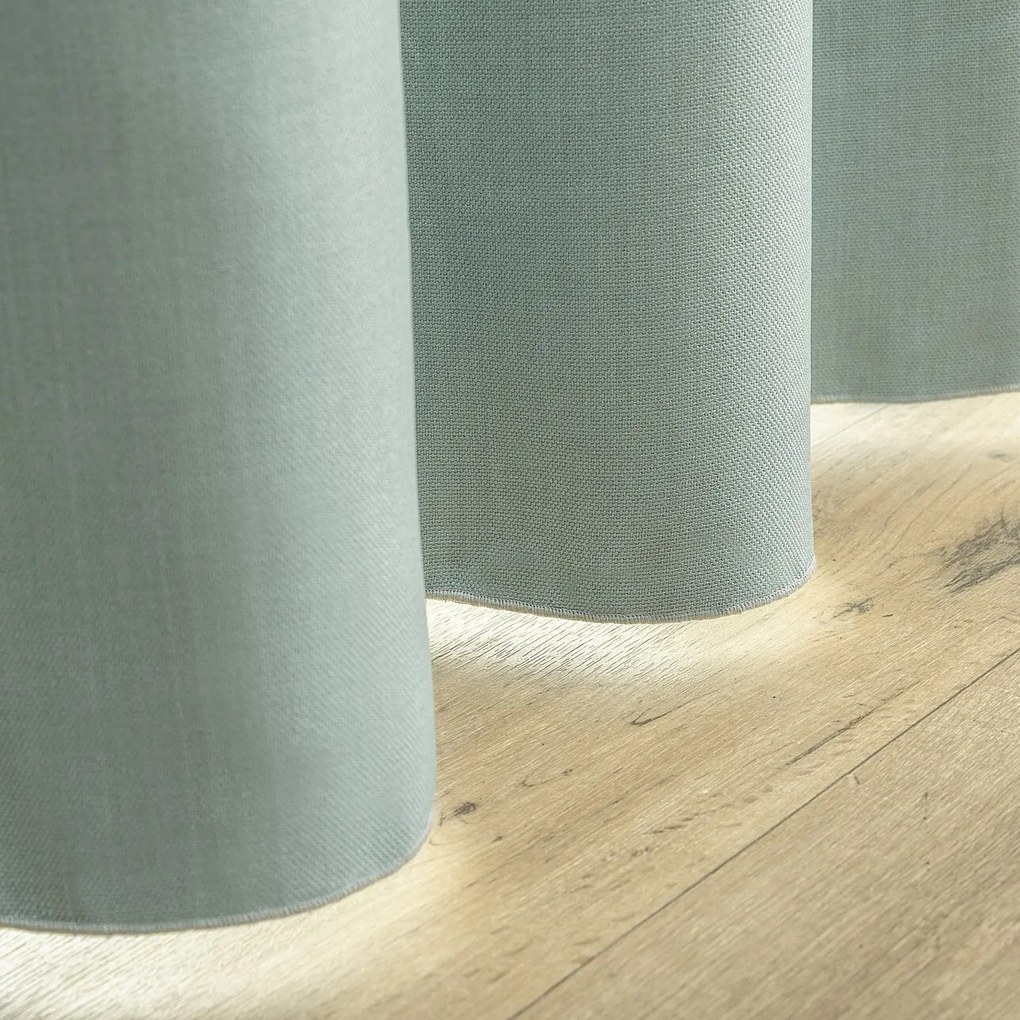 Zasłona zaciemniająca na taśmie marszczącej blackout strukturalny miętowy 140 x 280 cm 1 szt.