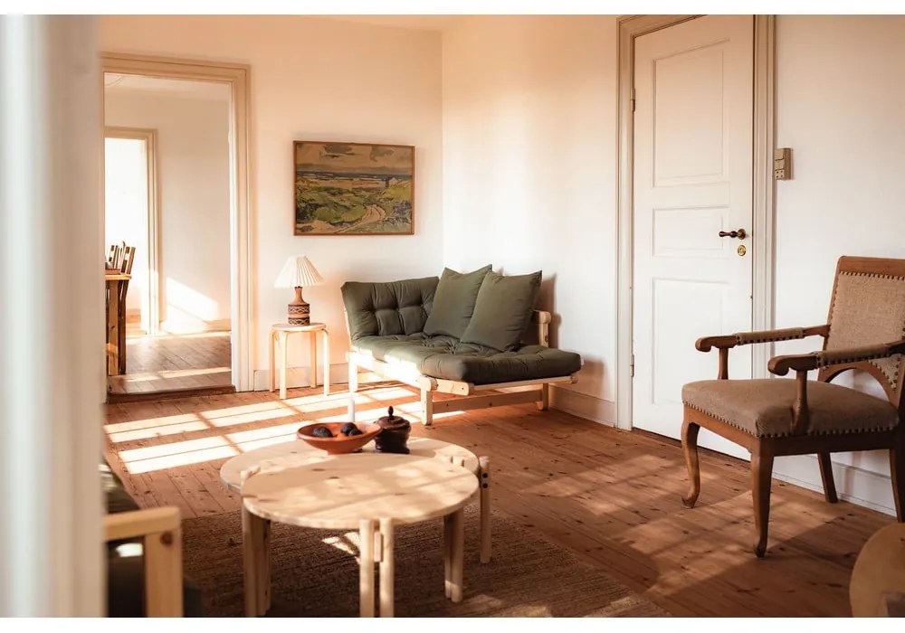 Naturalny okrągły stolik z litego drewna sosnowego ø 80 cm Sticks – Karup Design