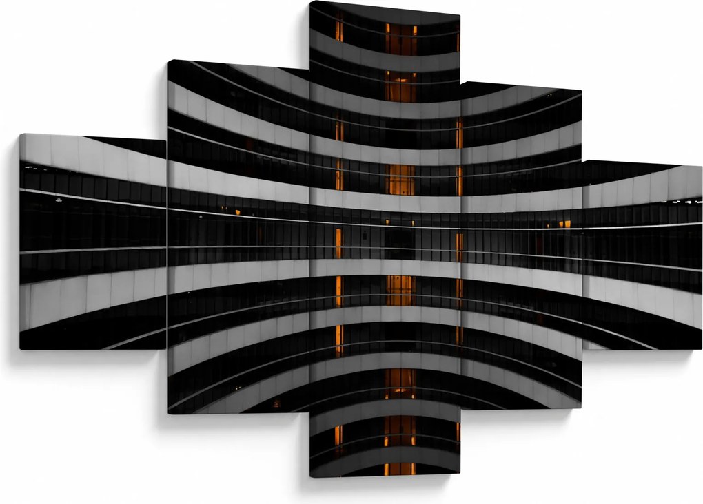 Abstrakcyjny obraz - budynek (125x70 cm)