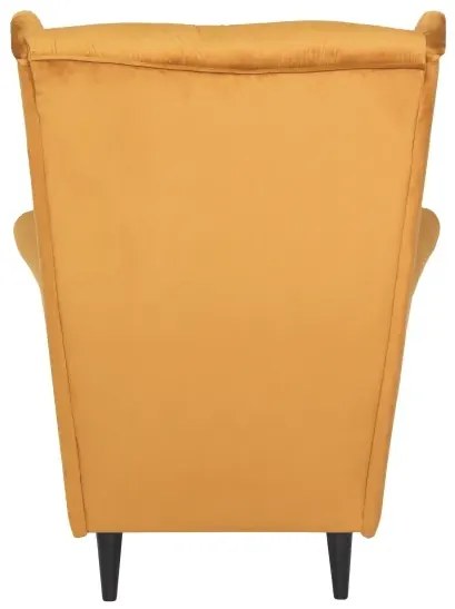 FOTEL HARRY VELVET CURRY BLUVEL 68 / WENGE SIGNAL