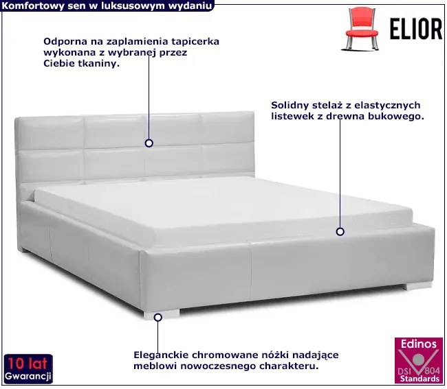 Tapicerowane łóżko 180x200 P3-S06
