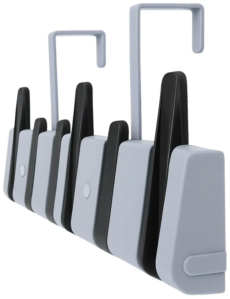 Wieszak ścienny PIANO HANGER 45,5x11 cm, szaro-czarny