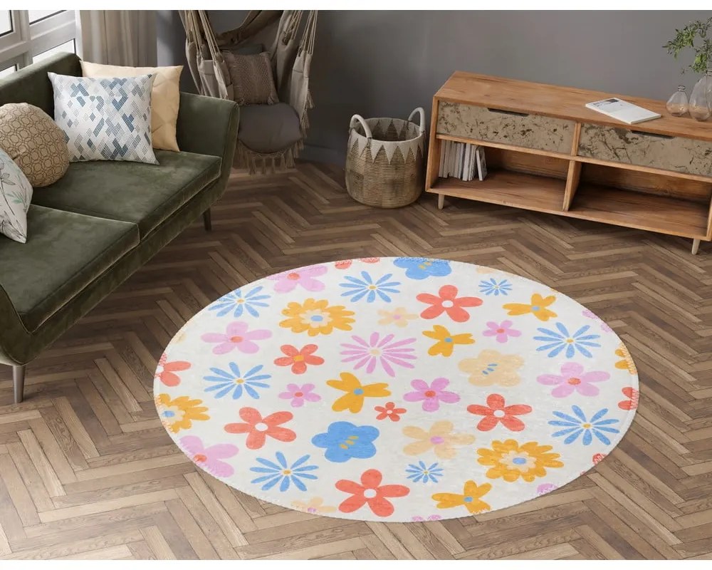 Dywan dziecięcy odpowiedni do prania ø120 cm Joyfull Garden – Vitaus