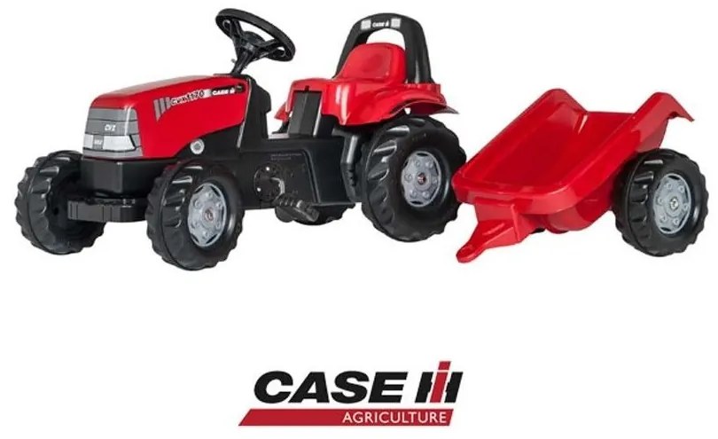 Rolly toys rolykid traktor na pedały case z przyczepką