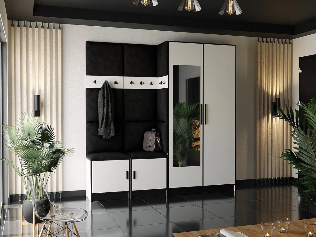 Garderoba ROJ 21 Biały + Czarny