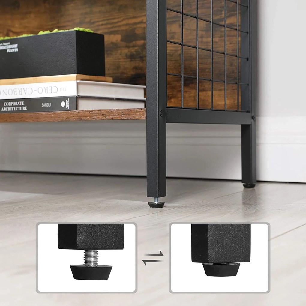 Regał TAYLOR 5 półek 155x74 cm, rustykalny brązowy