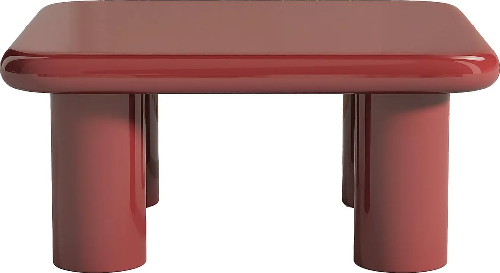 Stolik kawowy MDF - Bordowy lakierowany  - TAMISDA