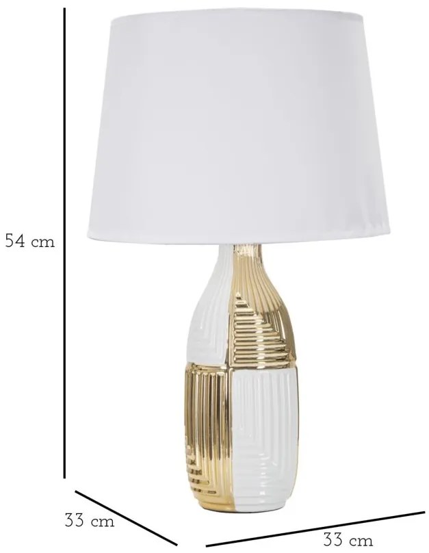 Ceramiczna lampka nocna, glamour, Ø 33 cm