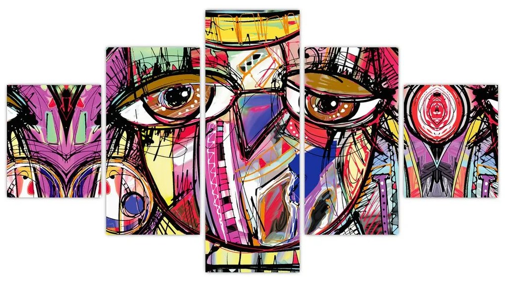 Obraz - Street art - sowa (125x70 cm)