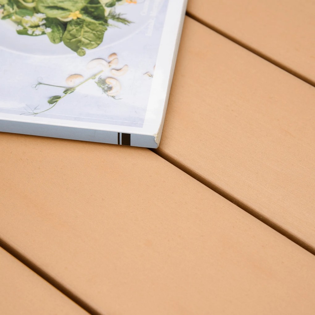 Outsunny stół ogrodowy dla 6 osób, aluminium 140 cm x 90 cm x 74 cm