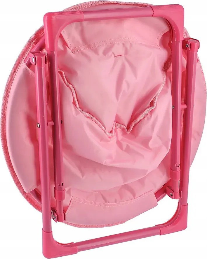 Różowe krzesło ogrodowe dziecięce K0-B80