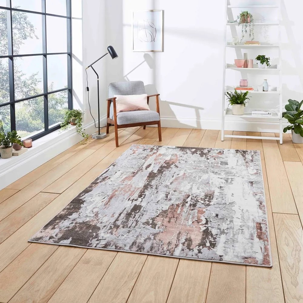 Szaro-różowy dywan Think Rugs Apollo, 120x170 cm