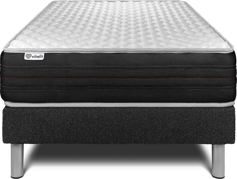 lózka z materacem VITAL MEMO ONE 120 x 200 cm Rama lózka Czarny