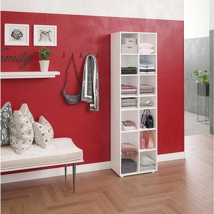 Szafka na buty biały 52.4x33.3x183.3 paris