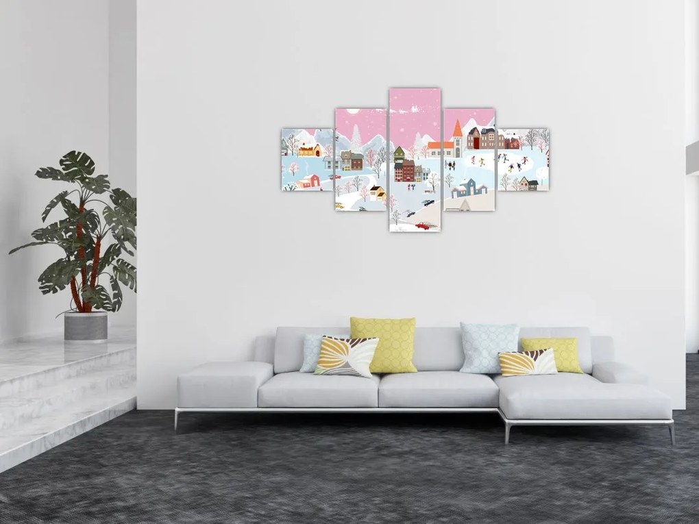 Obraz - Magiczna zima (125x70 cm)