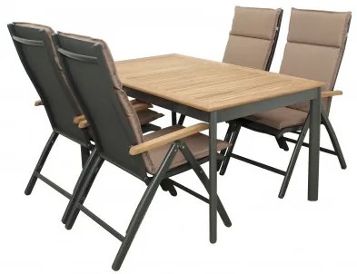CONCEPT teak FSC - ogrodowy aluminiowy fotel rozkładany