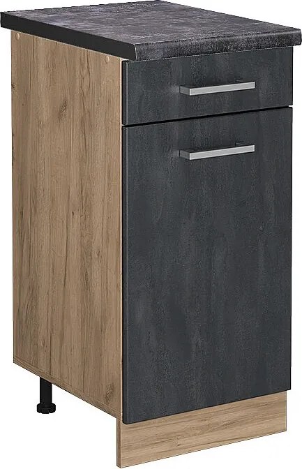 Szafka dolna do kuchni czarny beton 40x60x81.6 r-line