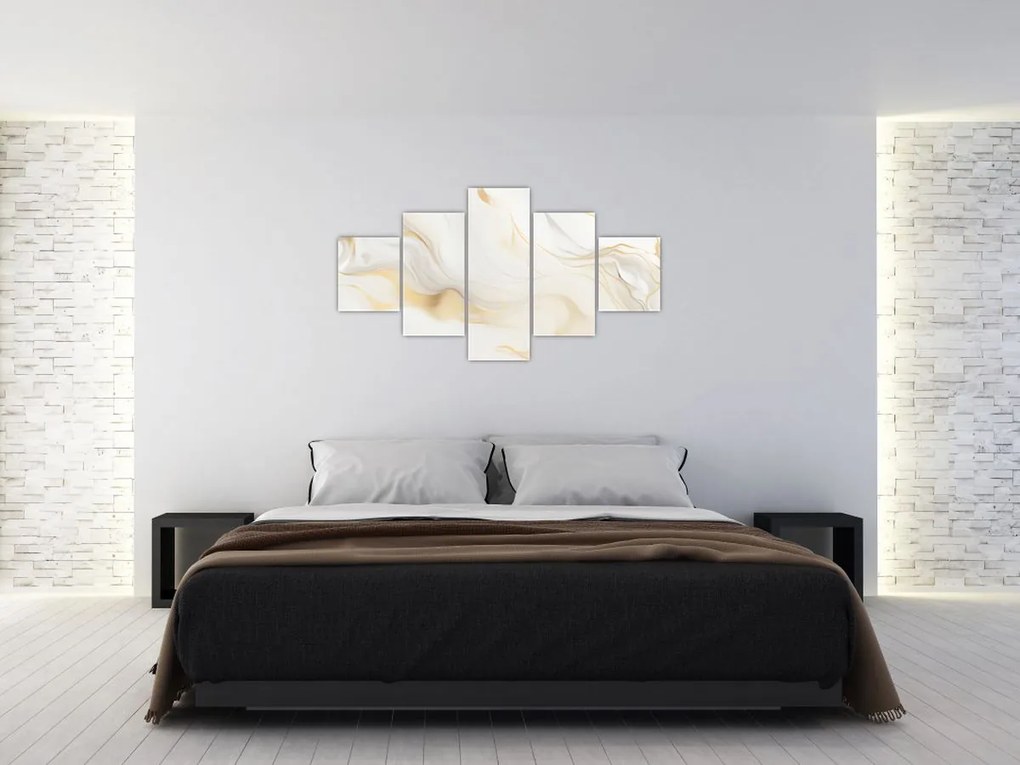 Obraz - Abstrakcja z dekoracją (125x70 cm)