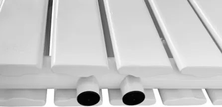 Grzejnik poziomy, przyłącze centralne, 600 x 1022 mm