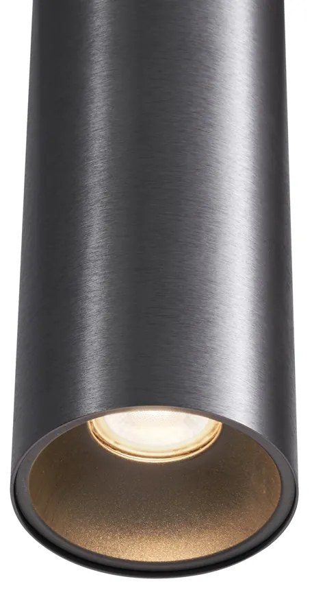 Nowoczesna lampa wisząca Tubo, kolor ciemnoszary, oprawka GU10, 50 mm