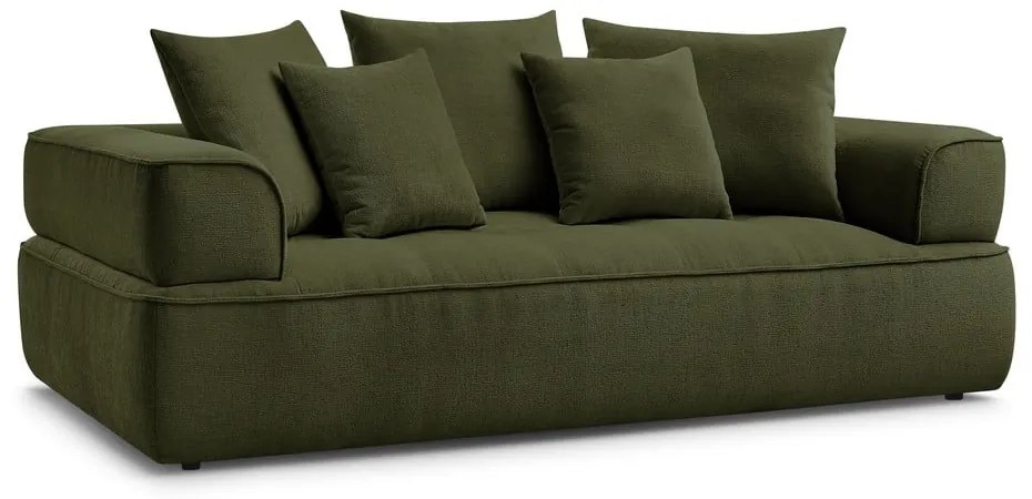 Zielona sofa z tkaniny szenilowej 237 cm Whesley – Bobochic Paris